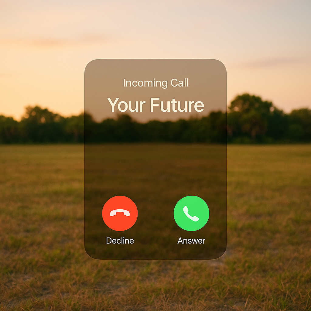 Incoming Call From Your Future: Answer It With Land
