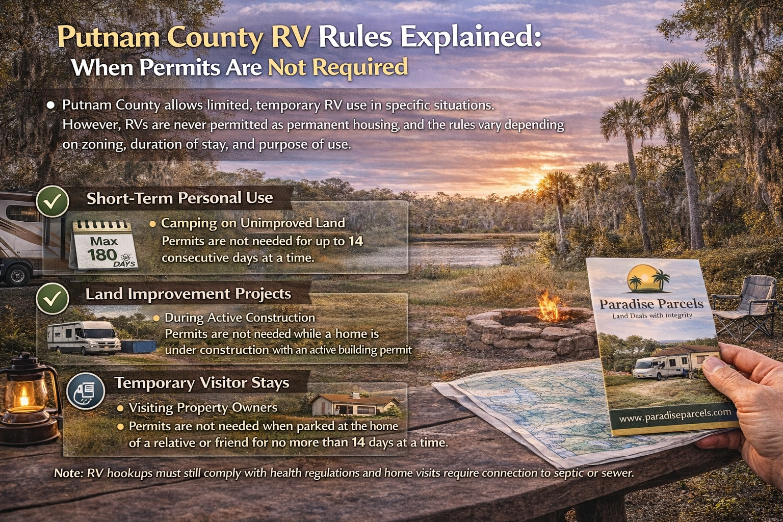 Putnam County RV Rules Explained: When Permits Are Not Required