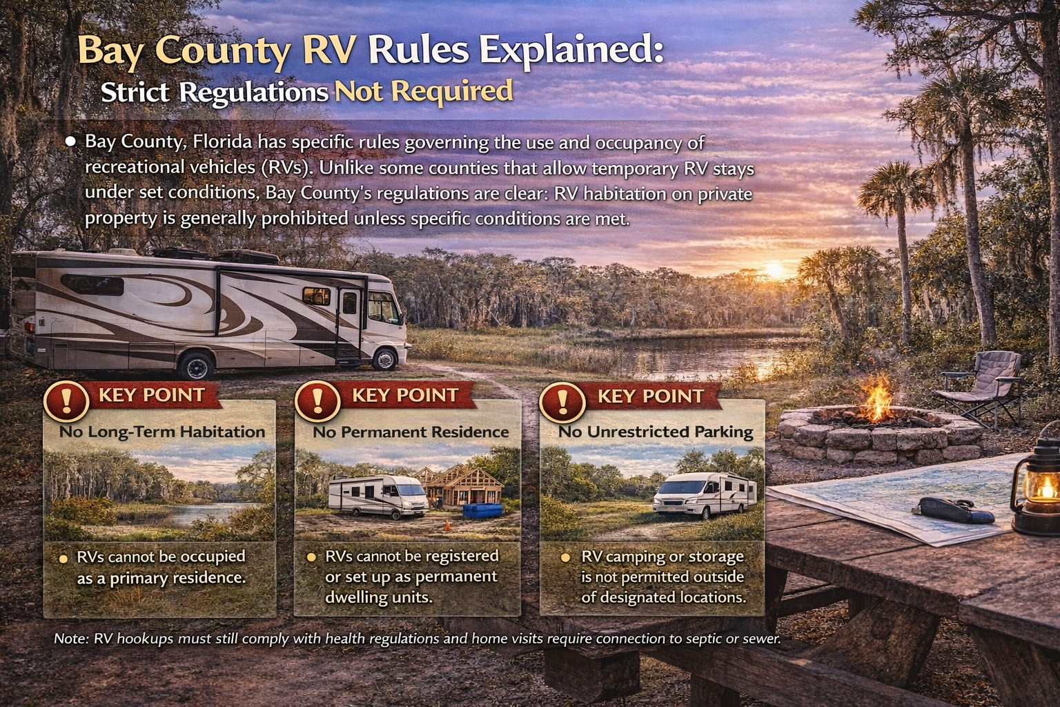 Bay County RV Rules: When You Can Use an RV on Private Property