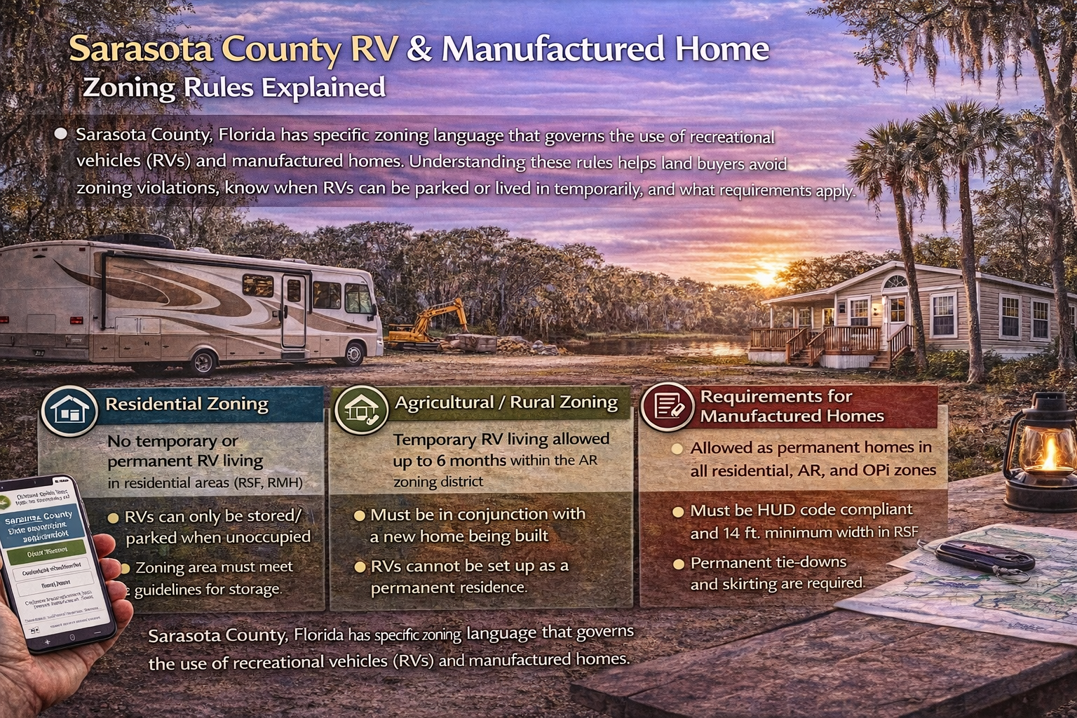 Sarasota County RV &amp; Manufactured Home Zoning Rules