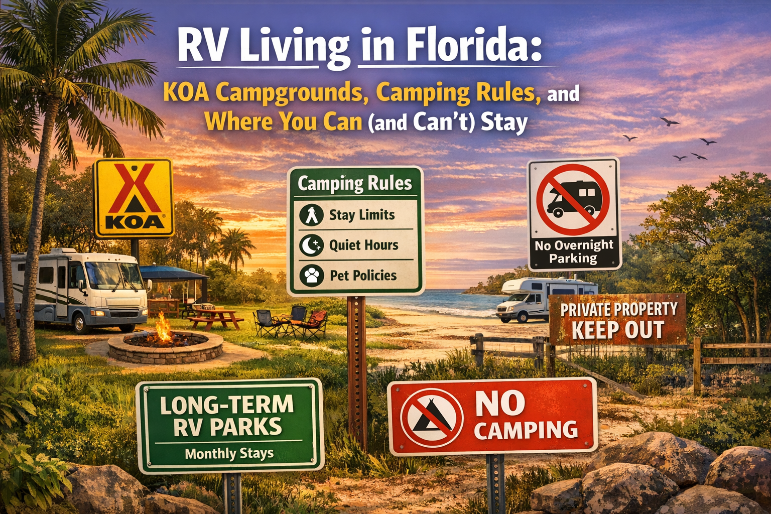 RV Living in Florida: KOA Campgrounds, Camping Rules, and Where You Can (and Can’t) Stay