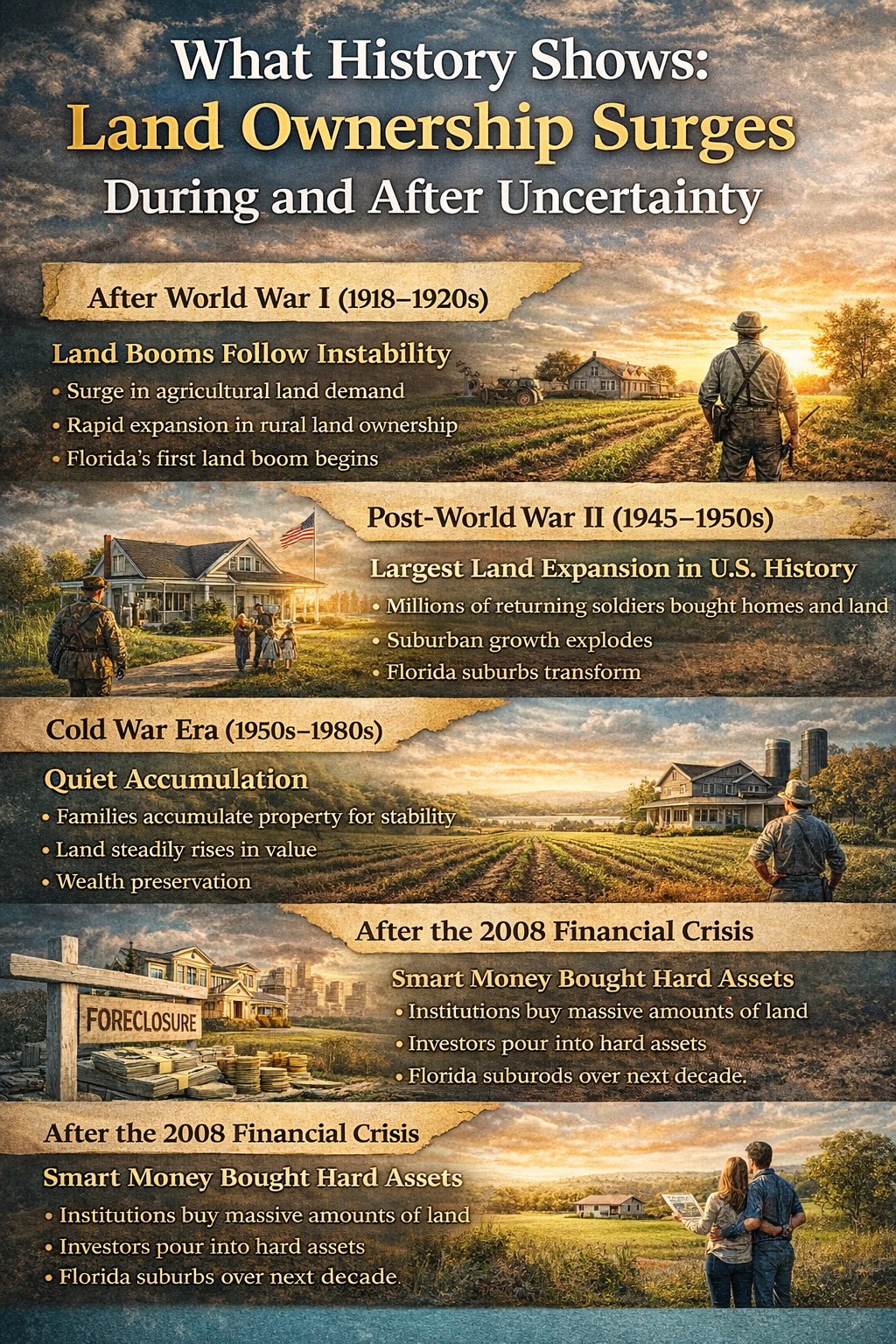 What History Shows: Land Ownership Surges During and After Uncertainty