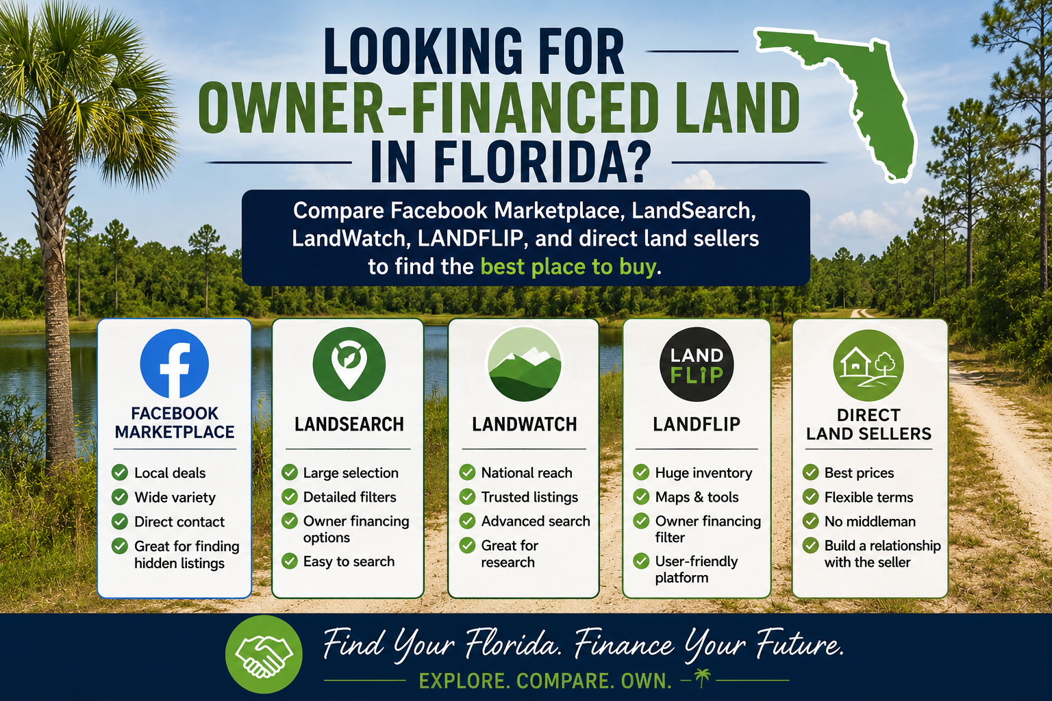 Best Websites to Find Owner-Financed Land in Florida (2026 Comparison)