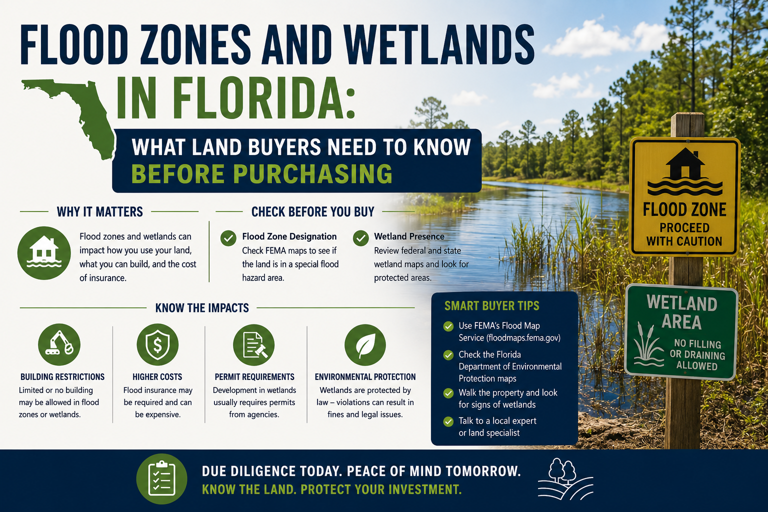 Flood Zones and Wetlands in Florida: What Land Buyers Need to Know Before Purchasing