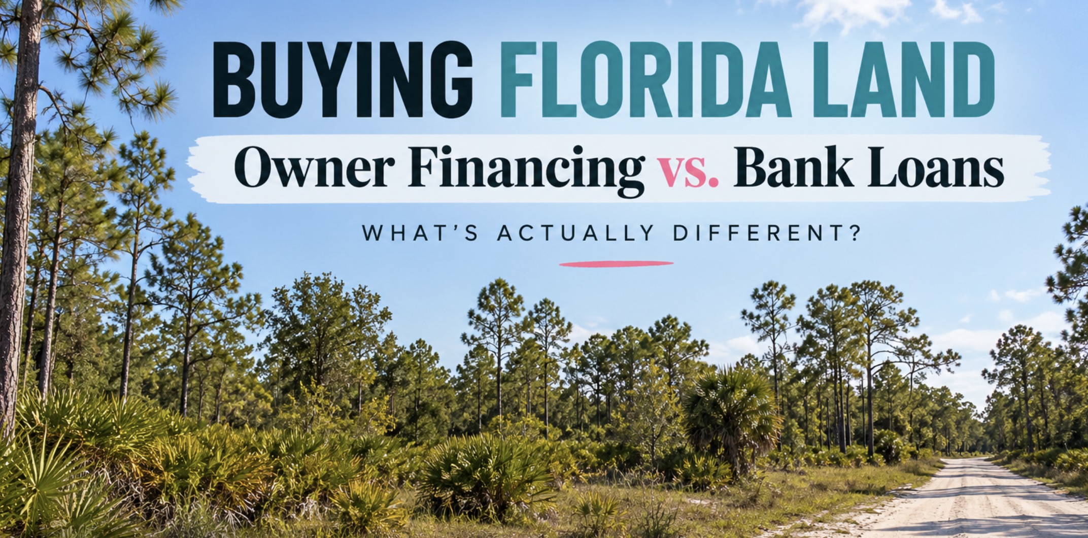 florida vacant land should you owner finance or get a bank loan?