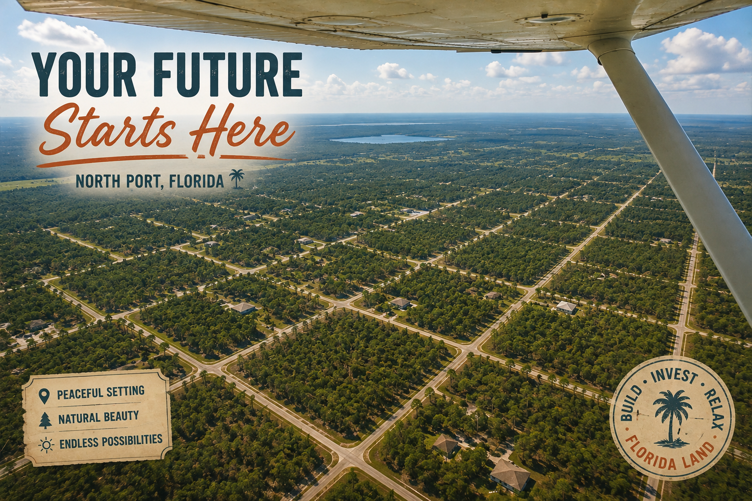 Florida vacant land for sale aerial view