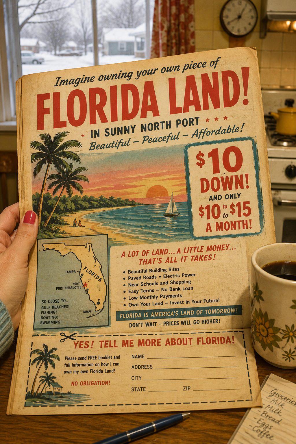 land for sale $10 down and $10 a month