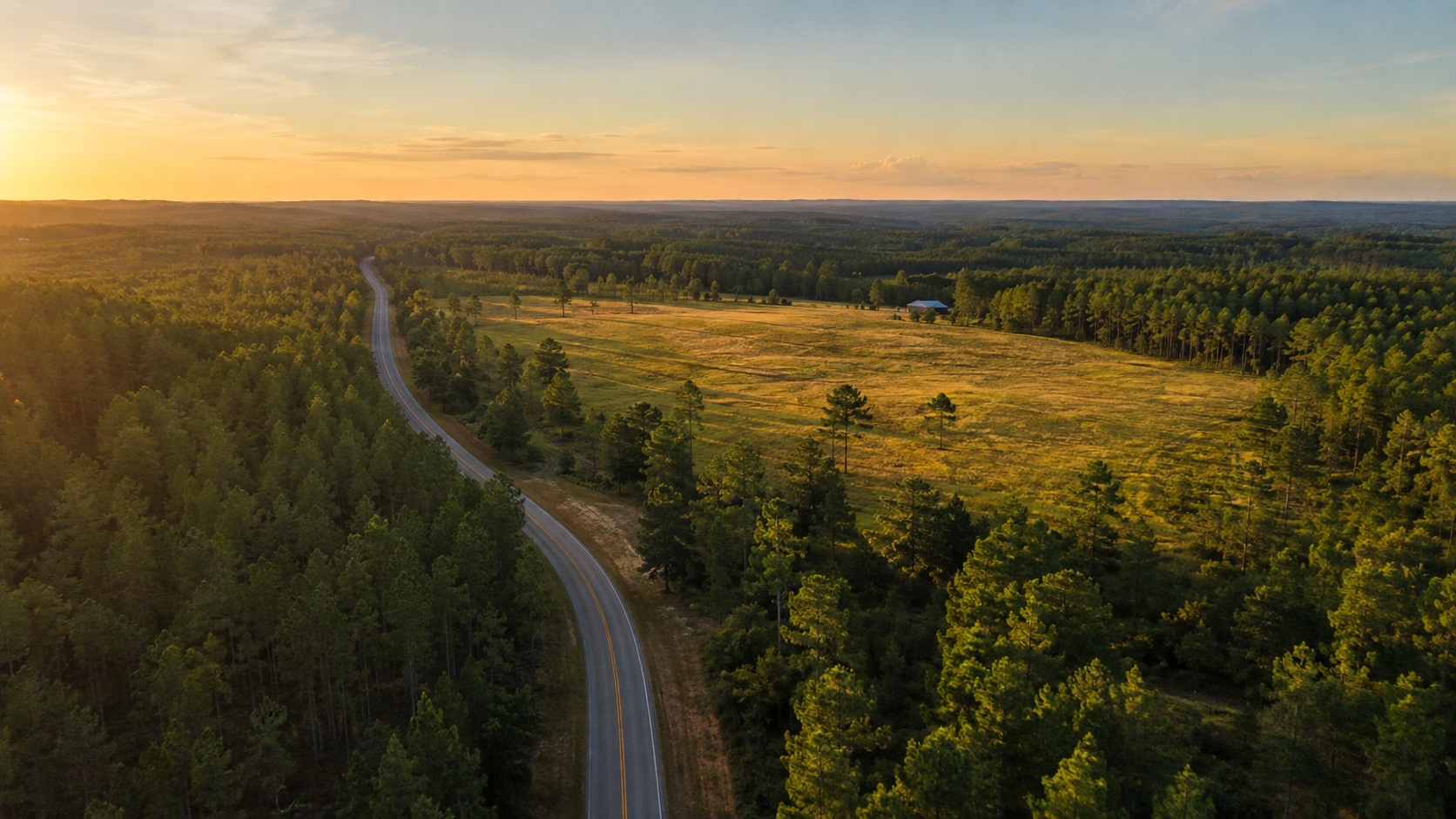 sunset over Washington County florida chipley sunny hills