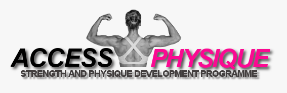 Access Physique training program banner for body transformation and fat loss coaching