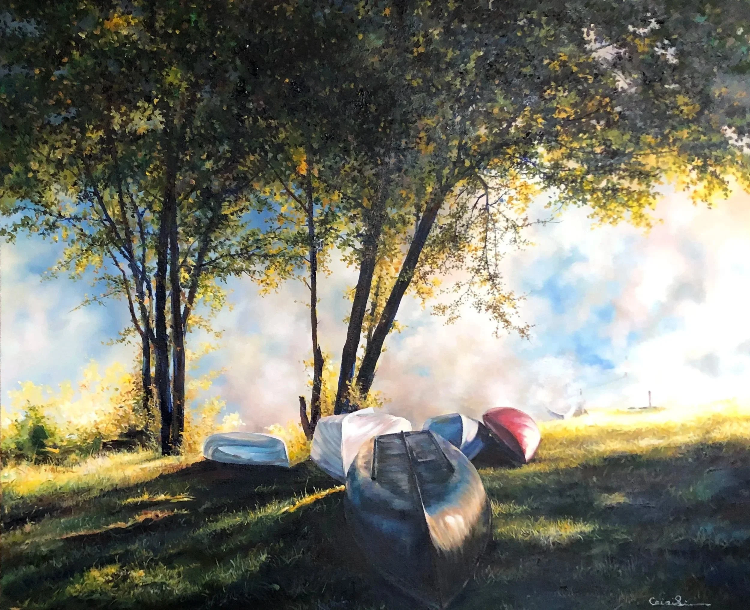 Cai Xi-Earth & Sky oil on canvas 36"x 44"