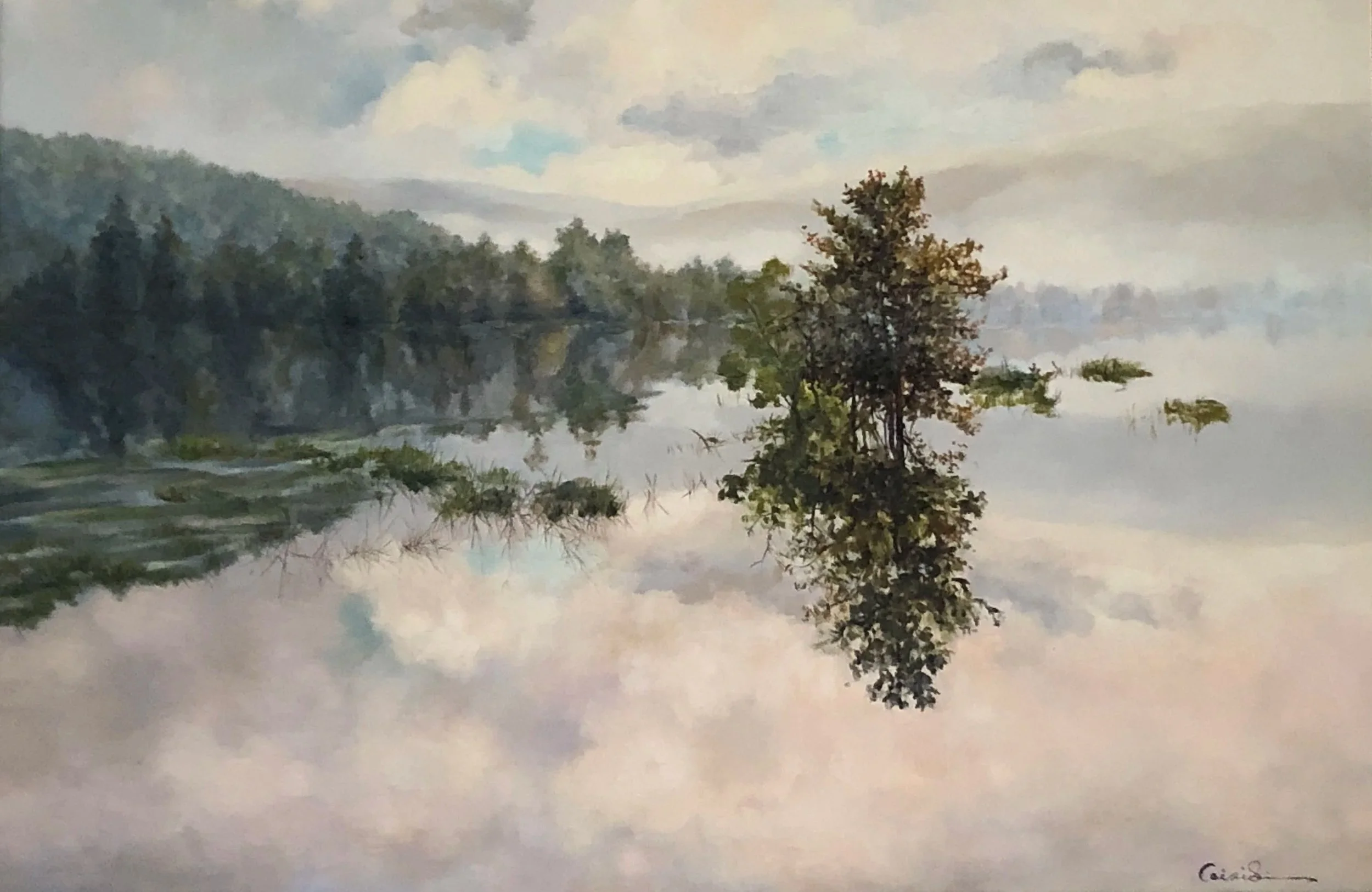 Cai Xi-Earth & Sky #28 oil on canvas 2003 28"x40"