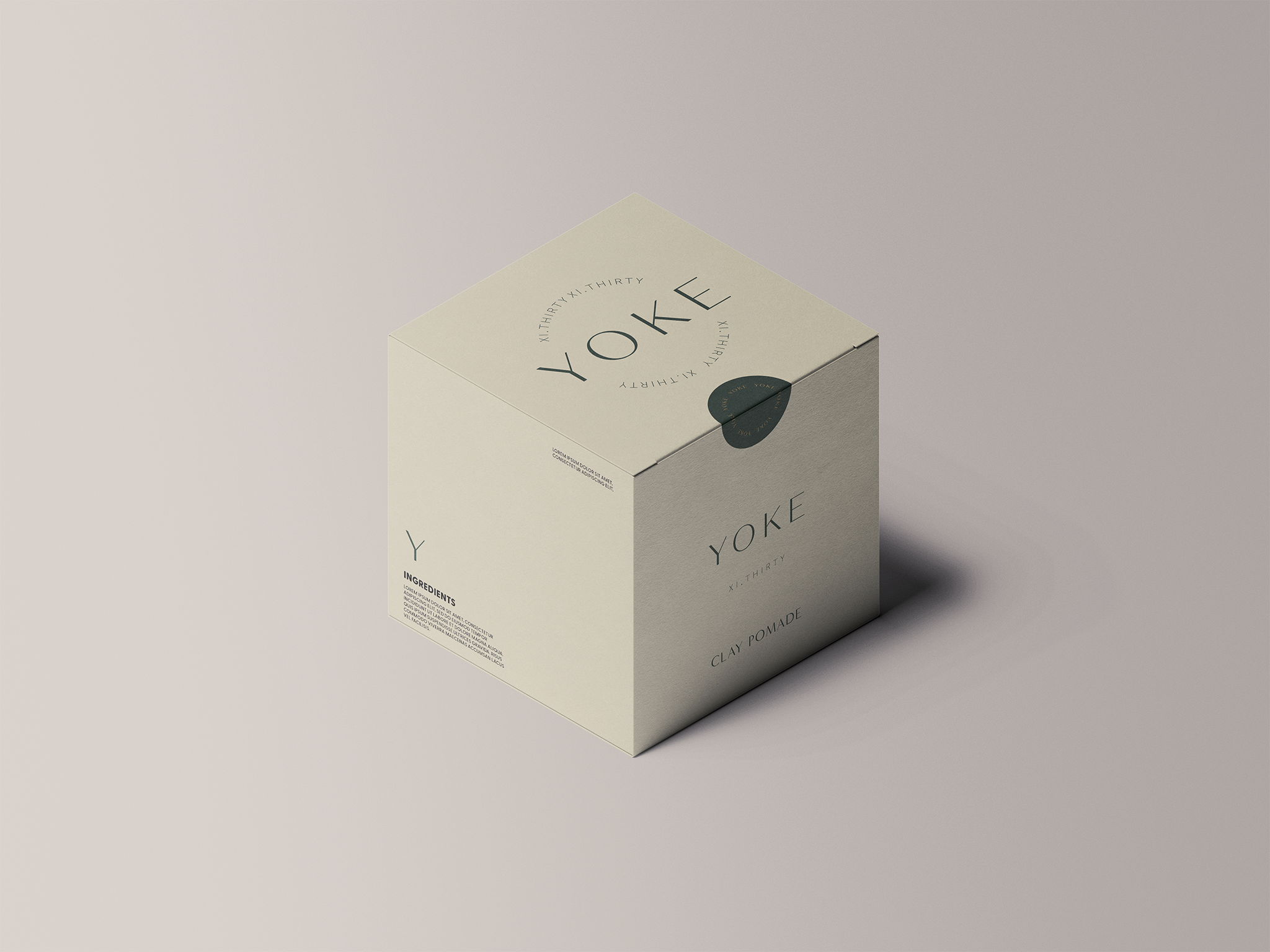 Mock Up of Box for Yoke XI Thirty Brand