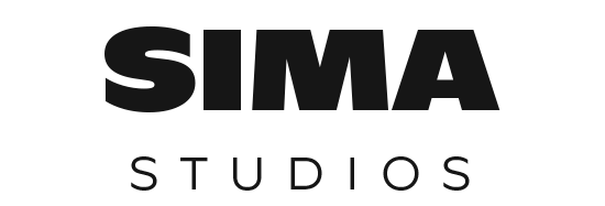 SIMA Studios logo in black text on a white background.
