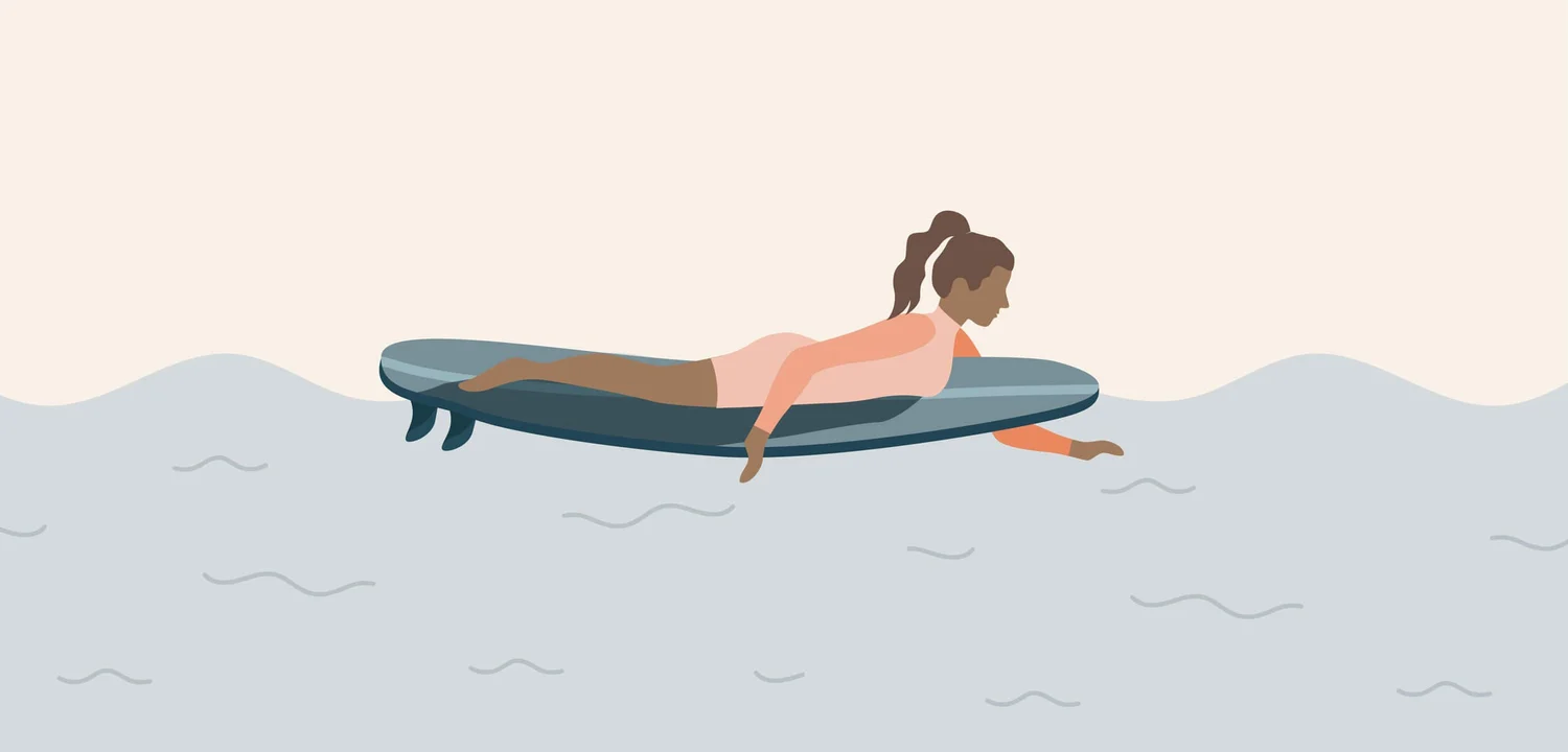 How to position your body on a surfboard — ocean set
