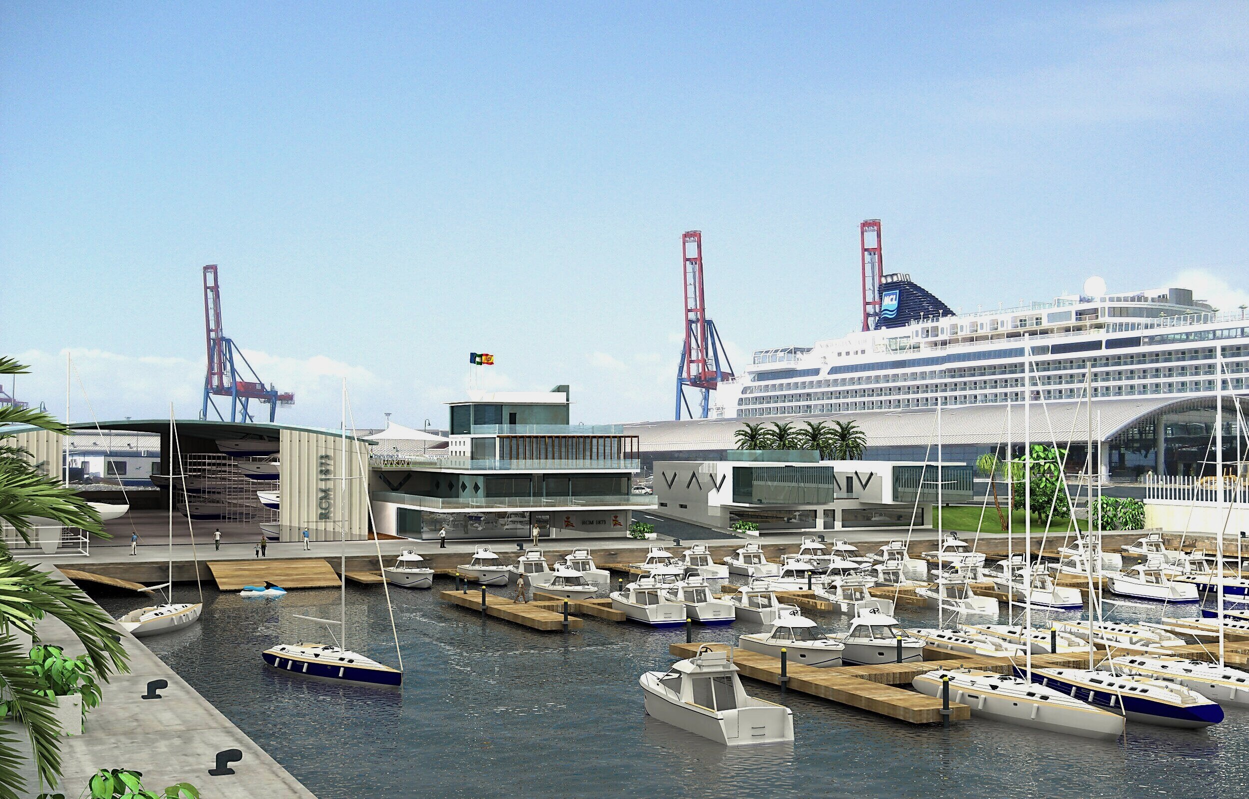 RENDER 3D Y FOTOMONTAJE NUEVA DARSENA MALAGA