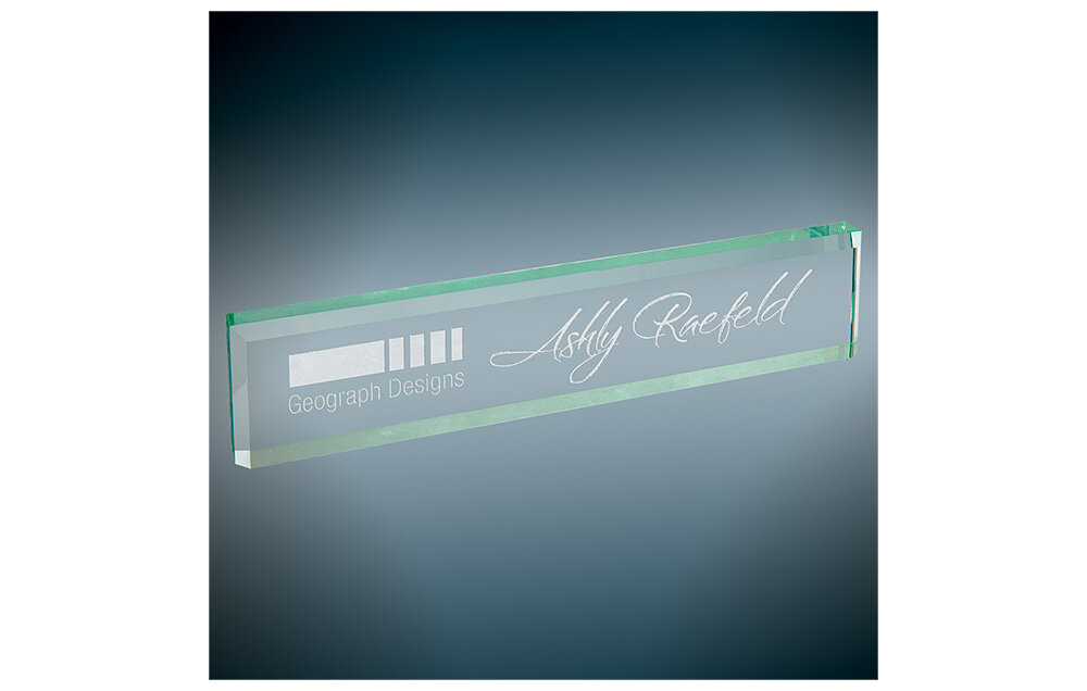 GDW10J Jade Glass Desk Wedge
10" x 2"