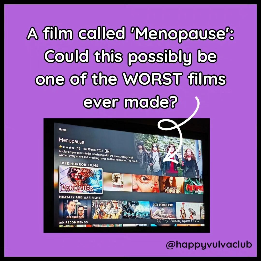 So I was scrolling through my @Amazon firestick looking at films when this film popped up... 👀

It's called 'Menopause' and it looks to be one of the worst films I've ever seen made! 🫣 No, I haven't watched it, but I don't want to. ✋

If the movie 