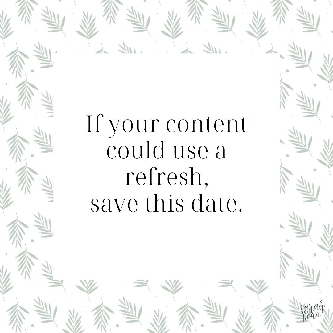 Psssssst.
Next brand mini date is officially in my calendar.

If you&rsquo;re hoping to get some refreshed content, make sure you are on the mailing list. Mailing list will have first access to book when landing page launches next week.🥰