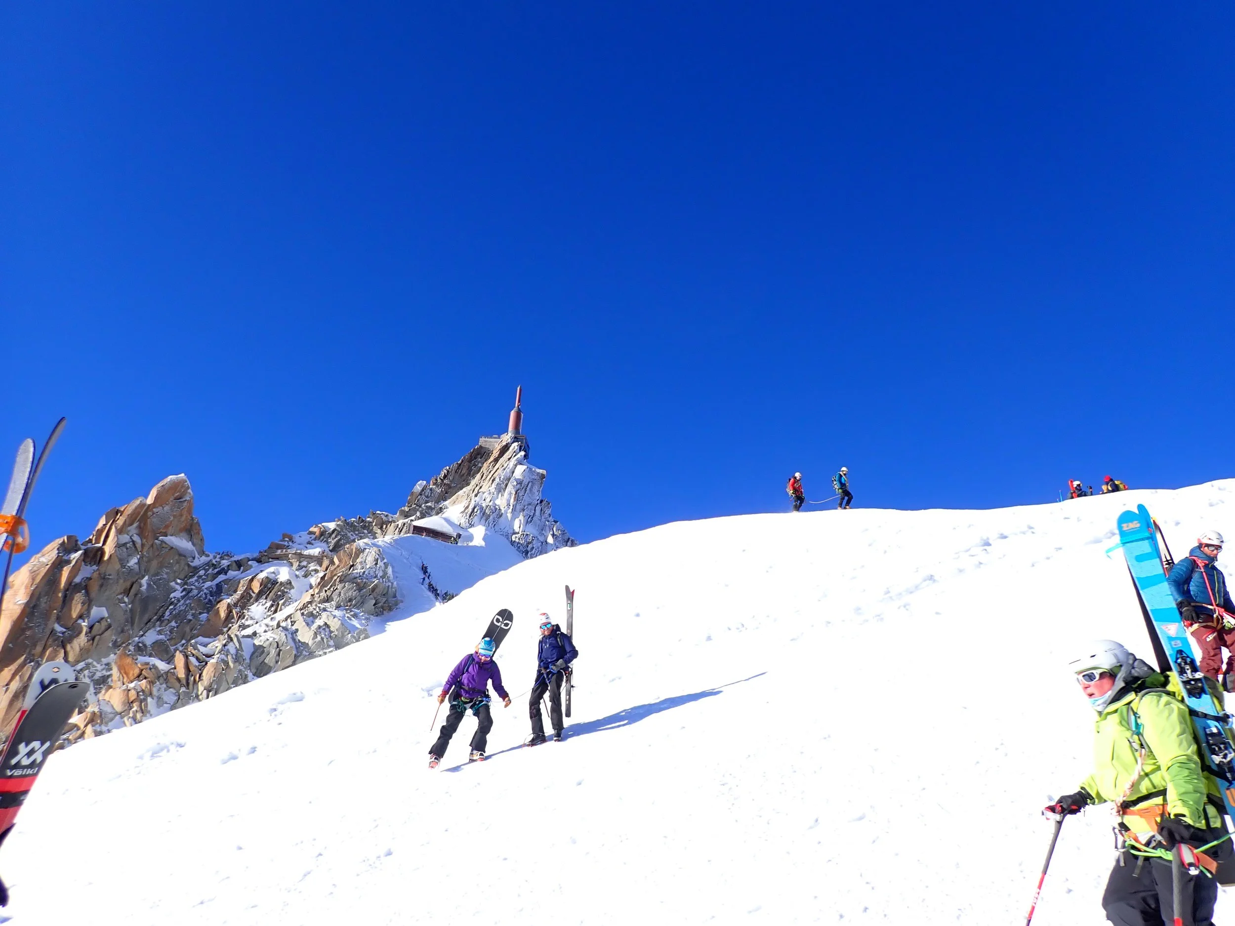 Coming down from the arête (needle in background)