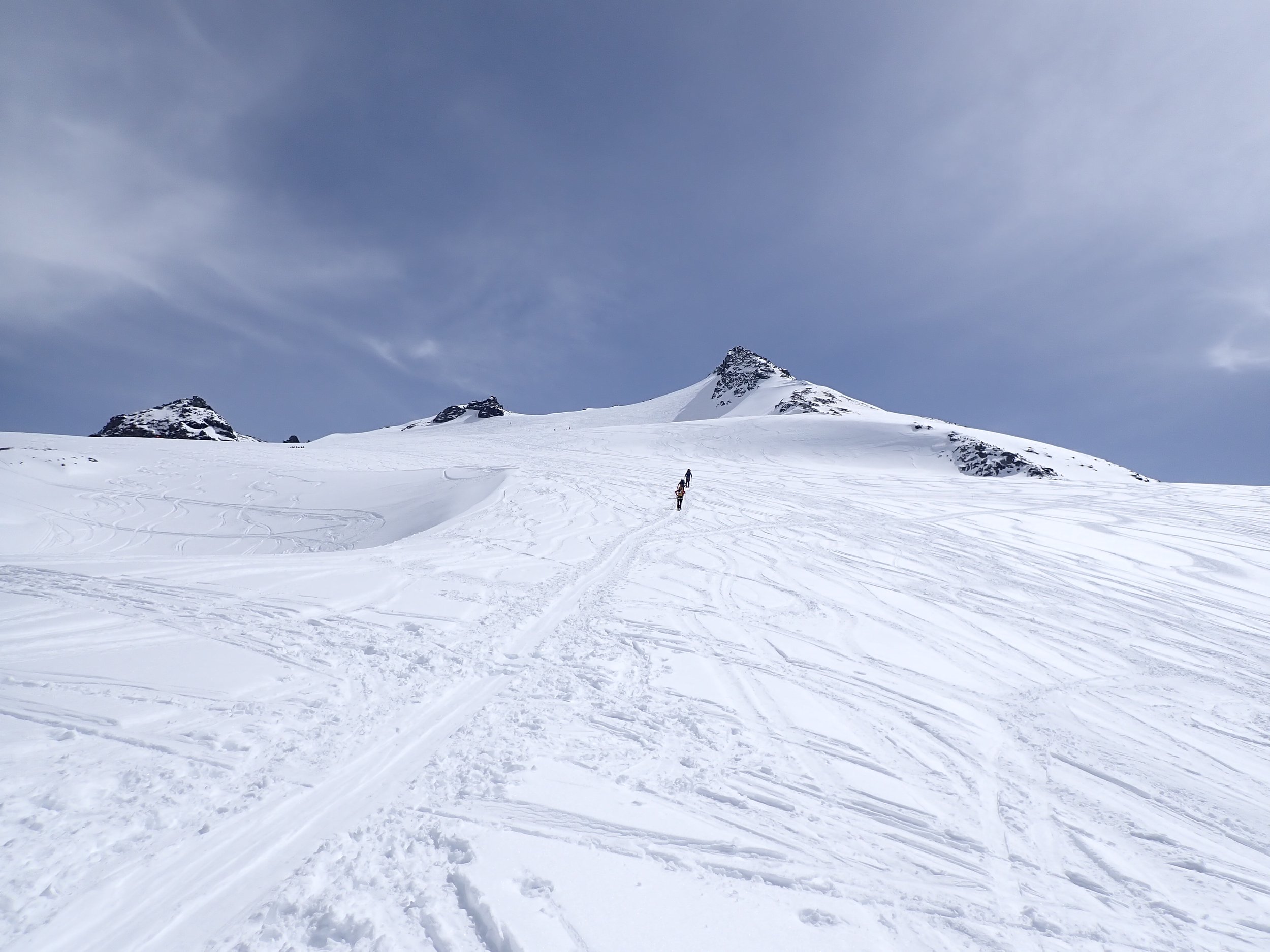 Last few metres of ascent for the day