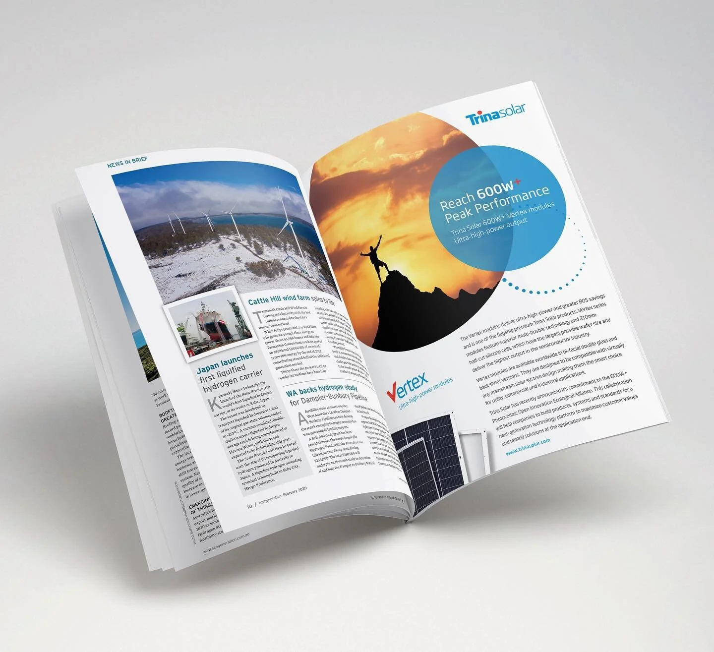 Magazine Ads! Yes! They still exsist and boyyy do they look beautiful 🤩 A recent full page ad completed for our client @trinasolarglobal for their new Vortex Modules