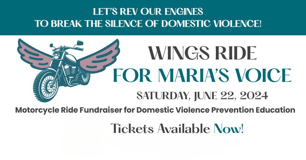 Join us this summer in supporting a cause close to home! Did you know 1 in 3 women and 1 in 4 men are affected by domestic abuse? It's time to make a change. Let's ride for a world free of domestic violence through education and awareness. Get your t