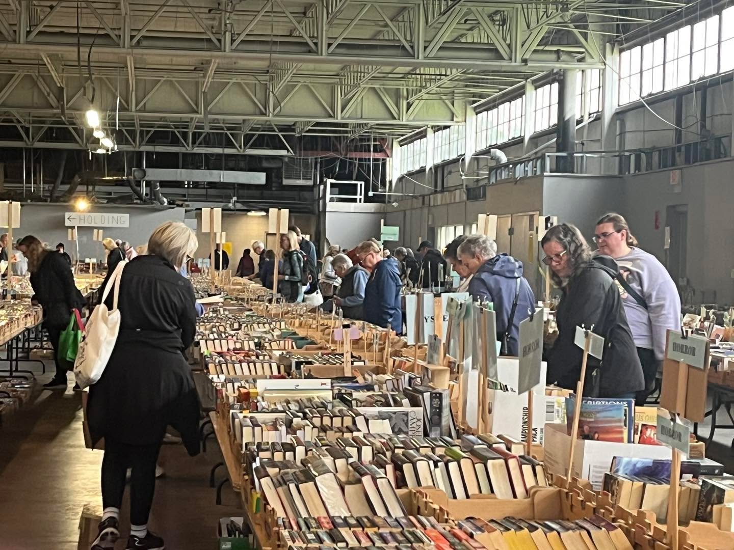 Your summer, winter and maybe lifetime reading is at the great and CHEAP Book’Em sale in West Bloomington. You name it, Book’Em has it! Puzzles, records … yes, 45s and LPs… and books! Book'Em Annual Used Book Sale proceeds s
