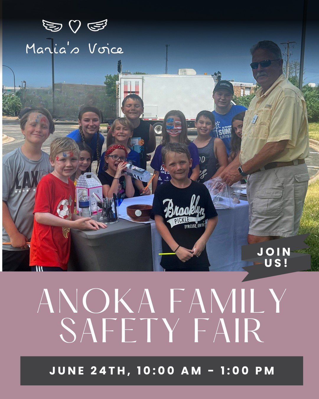 Come say hi!๐
Maria's Voice will be at the Anoka Family Safety Fair on June 24 from 10: 00 AM - 1:00 PM and we'd love to see you there. ๐โจ
Bring the whole crew for a day of fun, learning, and connection. We'll be sharing tips on how to keep homes s