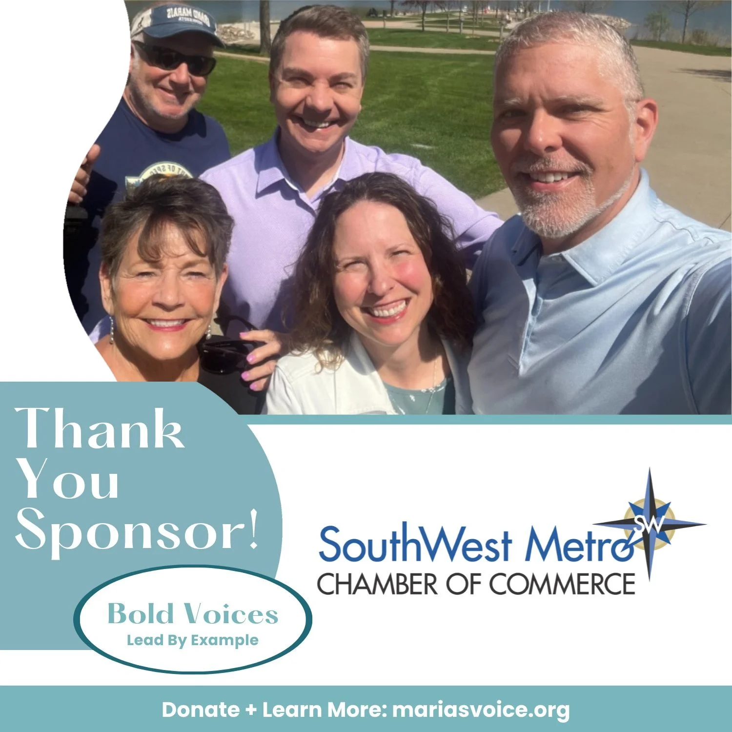 The SouthWest Metro Chamber of Commerce is a family of leaders who strengthen our community—promoting wellness, growth, and now, safe homes for everyone. π
A special thank you to President Steve Curtis for supporting Maria’s Voice and