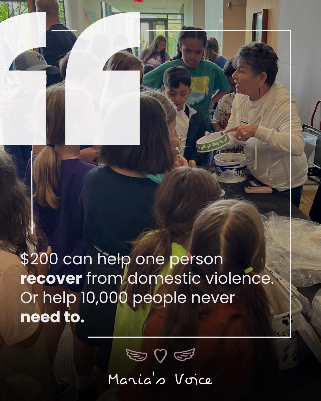 On this Give to the Max Day, your generosity becomes prevention, healing, and hope.

At Maria&rsquo;s Voice, every dollar helps us reach more students, families, and communities with life-changing domestic violence prevention education.

$200 can hel