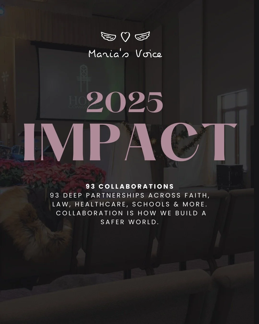 From local leaders to corporate teams and students, 49 groups heard the Maria&rsquo;s Voice Prevention Message directly in 2025. Every session is a spark for change. 

Like, share, and donate to fuel the next 49.