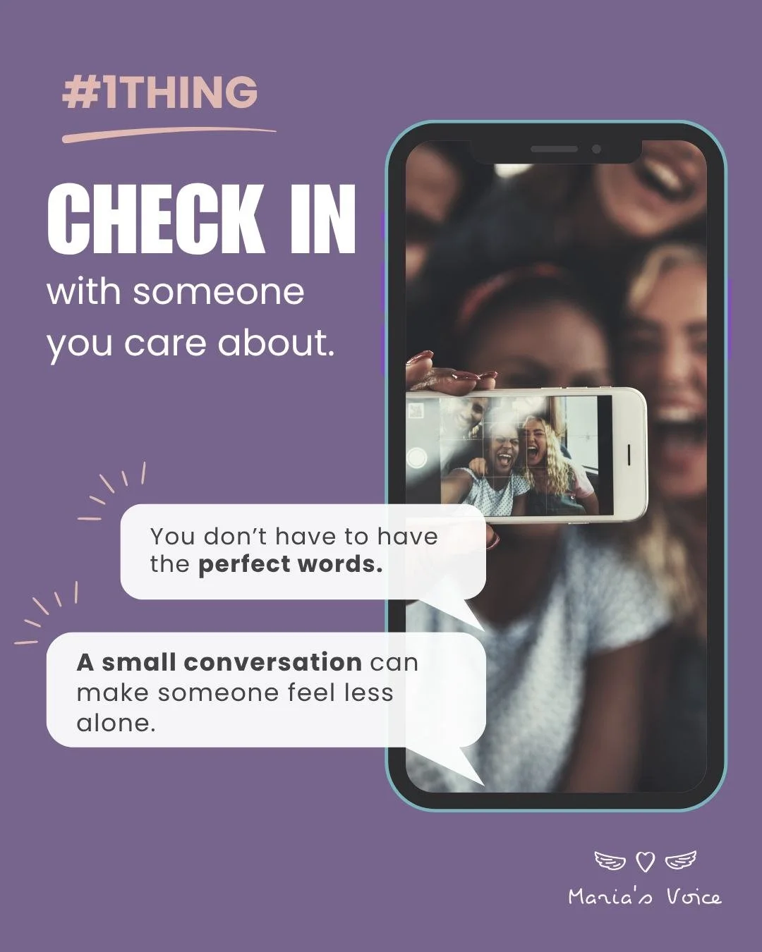 You don&rsquo;t need the perfect words to make a difference.

Sometimes, just showing up is enough.

💜 #1Thing: Check in with someone you care about.

Change doesn&rsquo;t have to be overwhelming. It can start with one message, one conversation, one