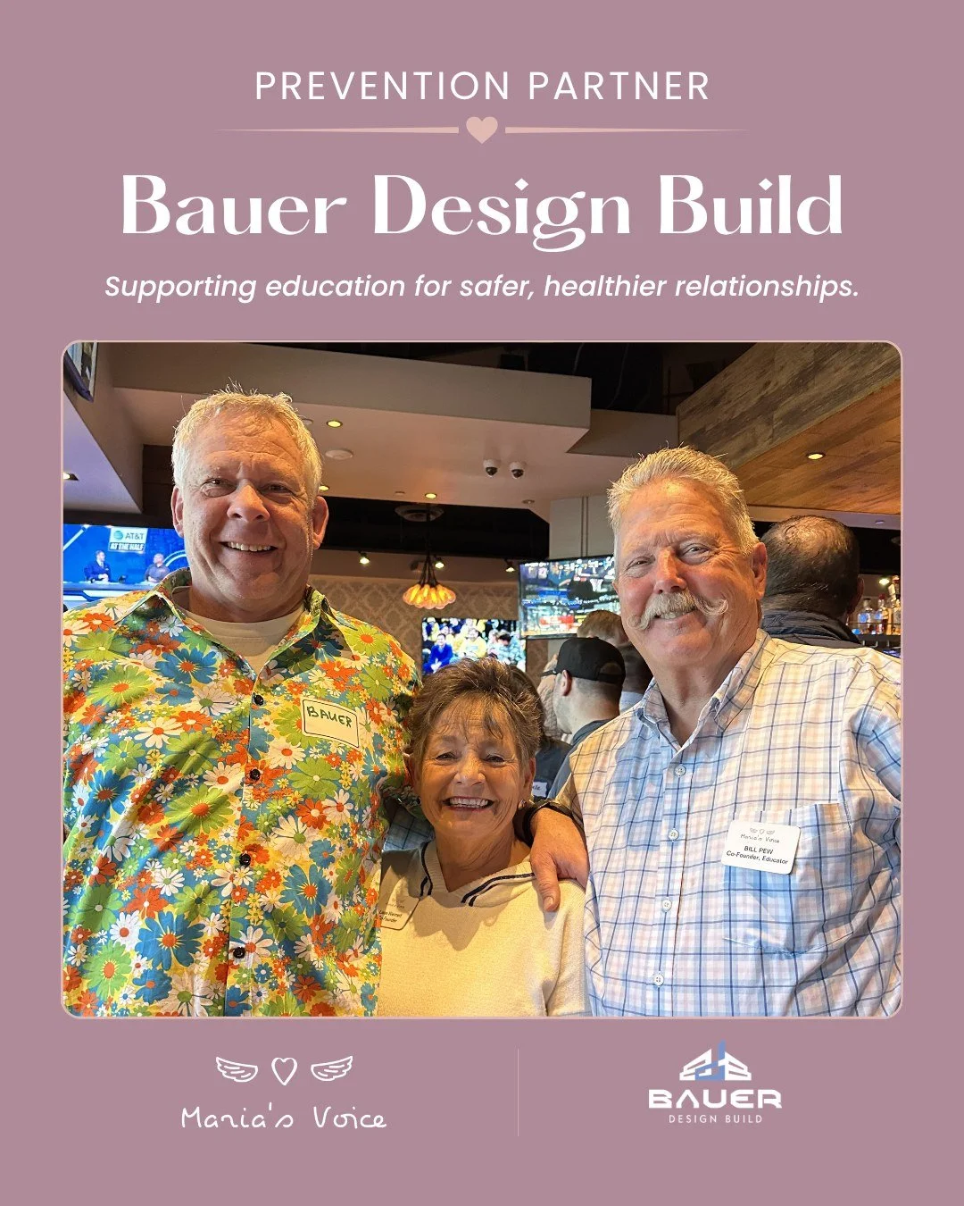 Strong communities are built when organizations come together. 💜

We&rsquo;re grateful for leaders like Mike Bauer of Bauer Design Build LLC  who show up, stay connected, and support efforts that strengthen our community. Collaboration across busine