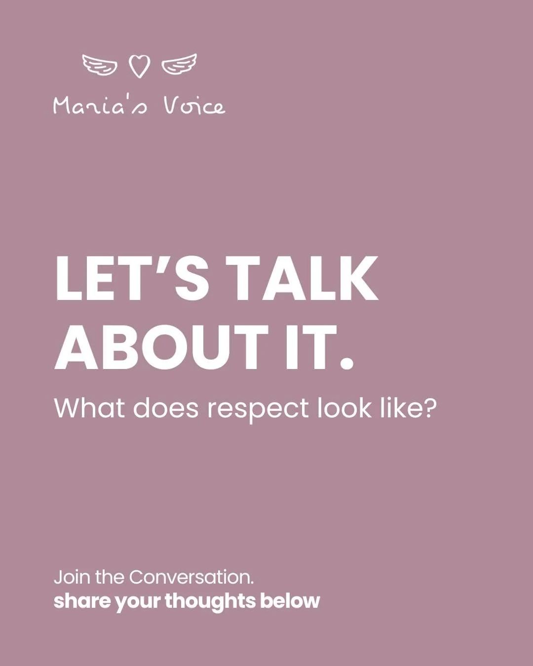 What does respect look like to you?

A healthy relationship is built on more than love. It's built on respect.

Drop one word or phrase in the comments that describes respect in a relationship 👇