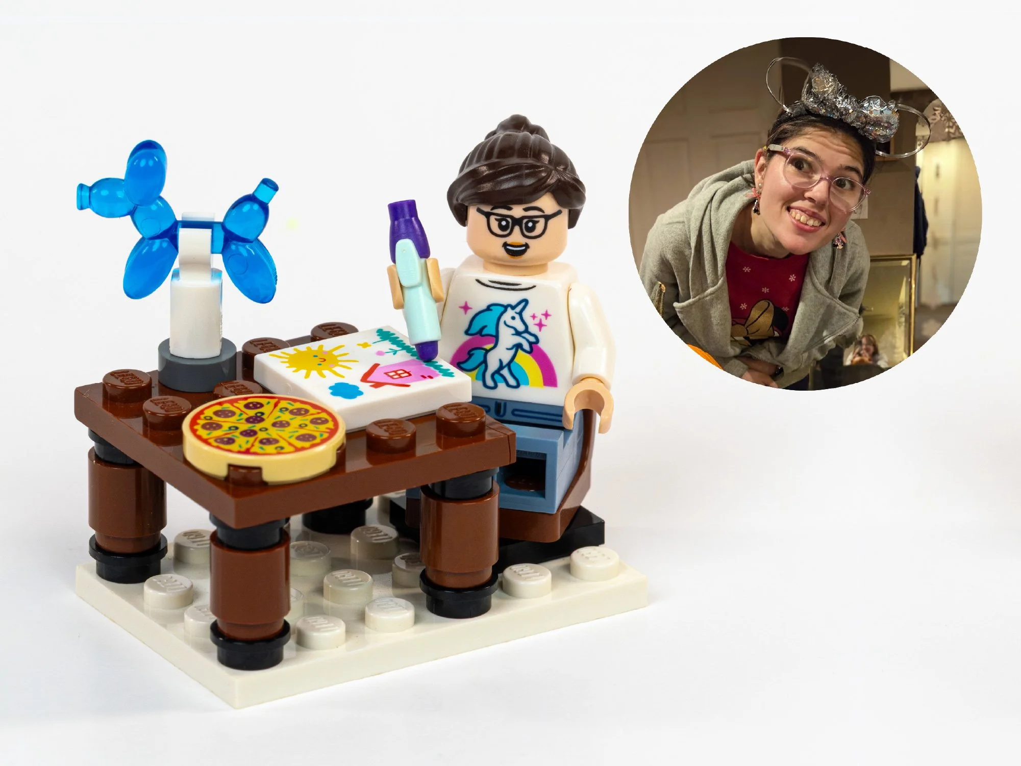 Isabel enjoying some of her favorite things on her birthday