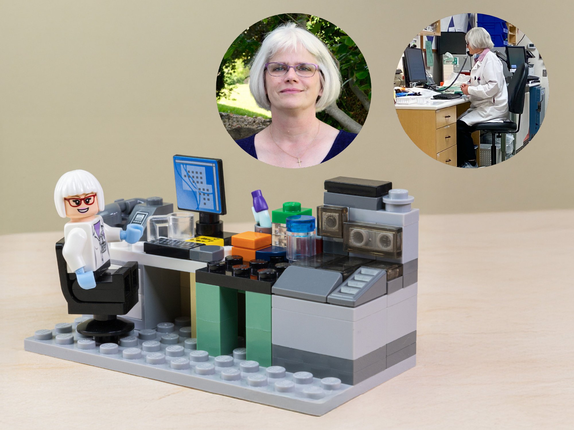 Laura being sciency at her lab workstation