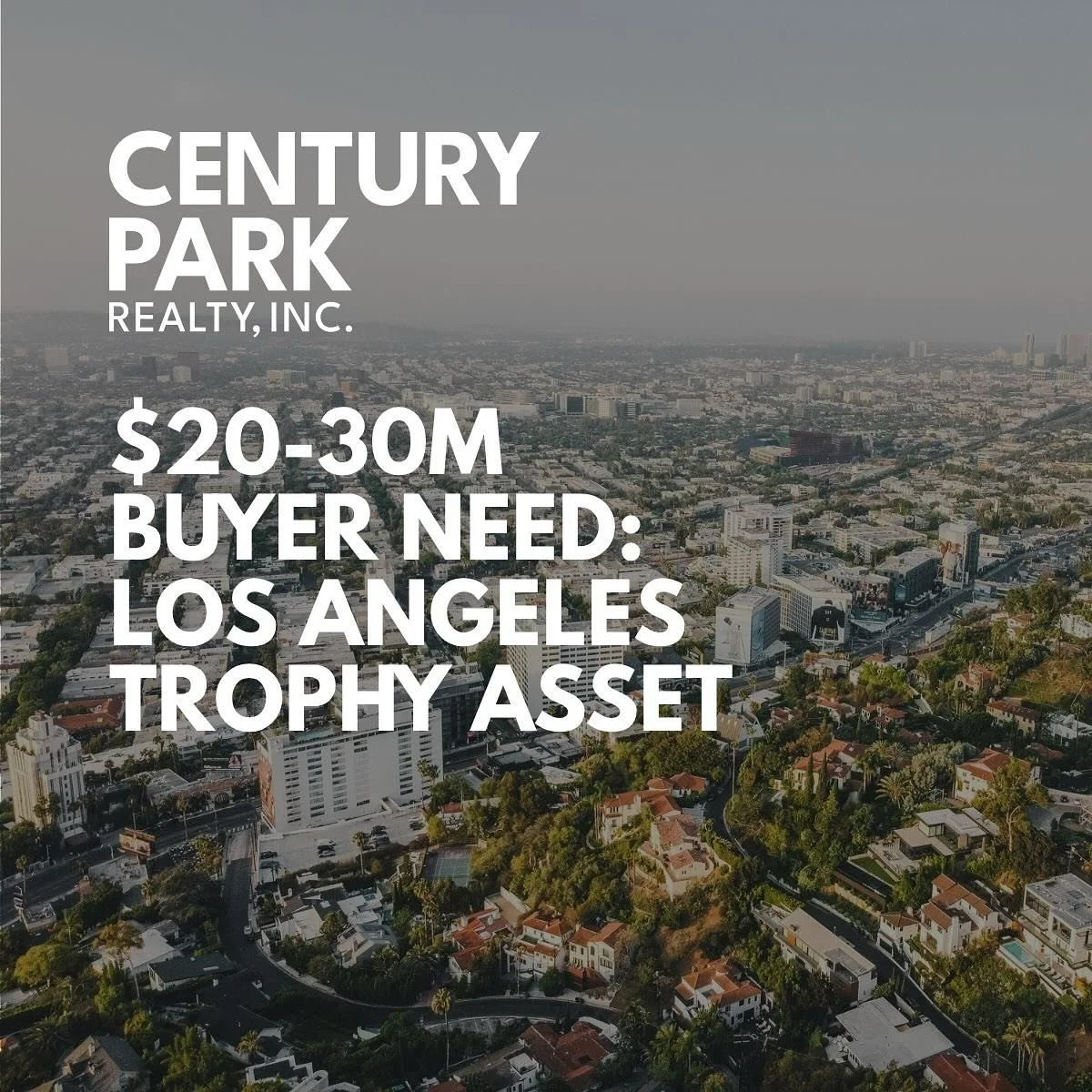 Helping a client identify an infill L.A. &ldquo;Trophy Asset&rdquo; as part of a 1031 Exchange . Please DM us to submit deals or reach out to @therealjruby