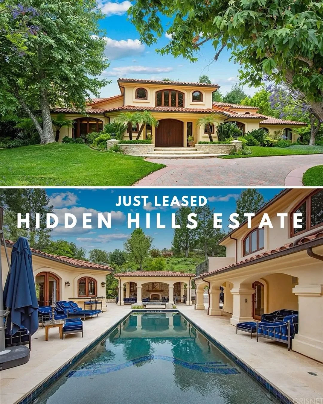 JUST LEASED &mdash; Hidden Hills Estate

6005 William Bent Rd, Hidden Hills, CA

Approx. 8,951 SF estate with 6 bedrooms and 10 bathrooms on over an acre.

Resort-style grounds with pool, expansive entertaining spaces, and gated privacy.

Leased for 