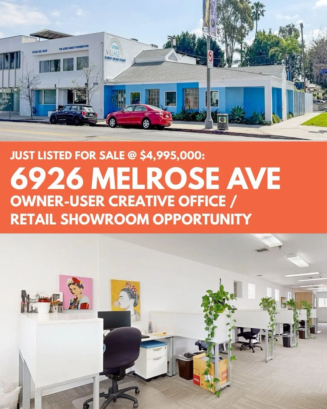 JUST LISTED | Melrose Ave Owner-User Office for Sale

Rare opportunity to acquire a move-in ready 6,773 SF owner-user office building on a 9,477 SF corner parcel at Melrose &amp; Sycamore in the heart of the Melrose Arts District.

The property featu