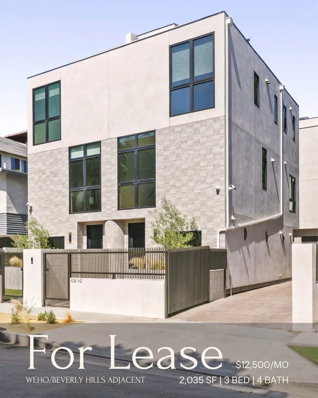 NOW LEASING | Beverly Grove 

Designer-done luxury townhome in one of LA&rsquo;s most conveniently located neighborhoods.

428 Arnaz Dr features 3 bedrooms + bonus office/den, 3.5 bathrooms, approximately 2,035 SF, and refined contemporary finishes t