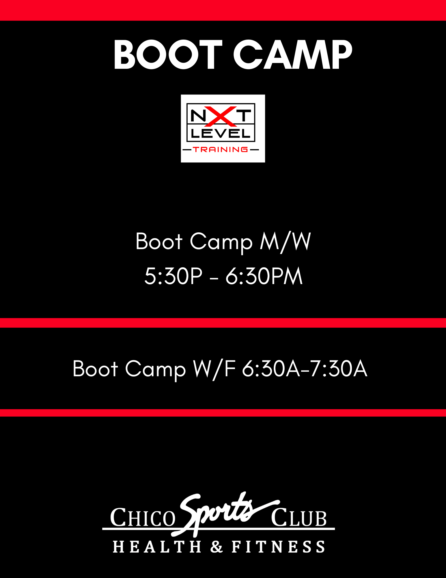 NXT Level — Chico Sports Club