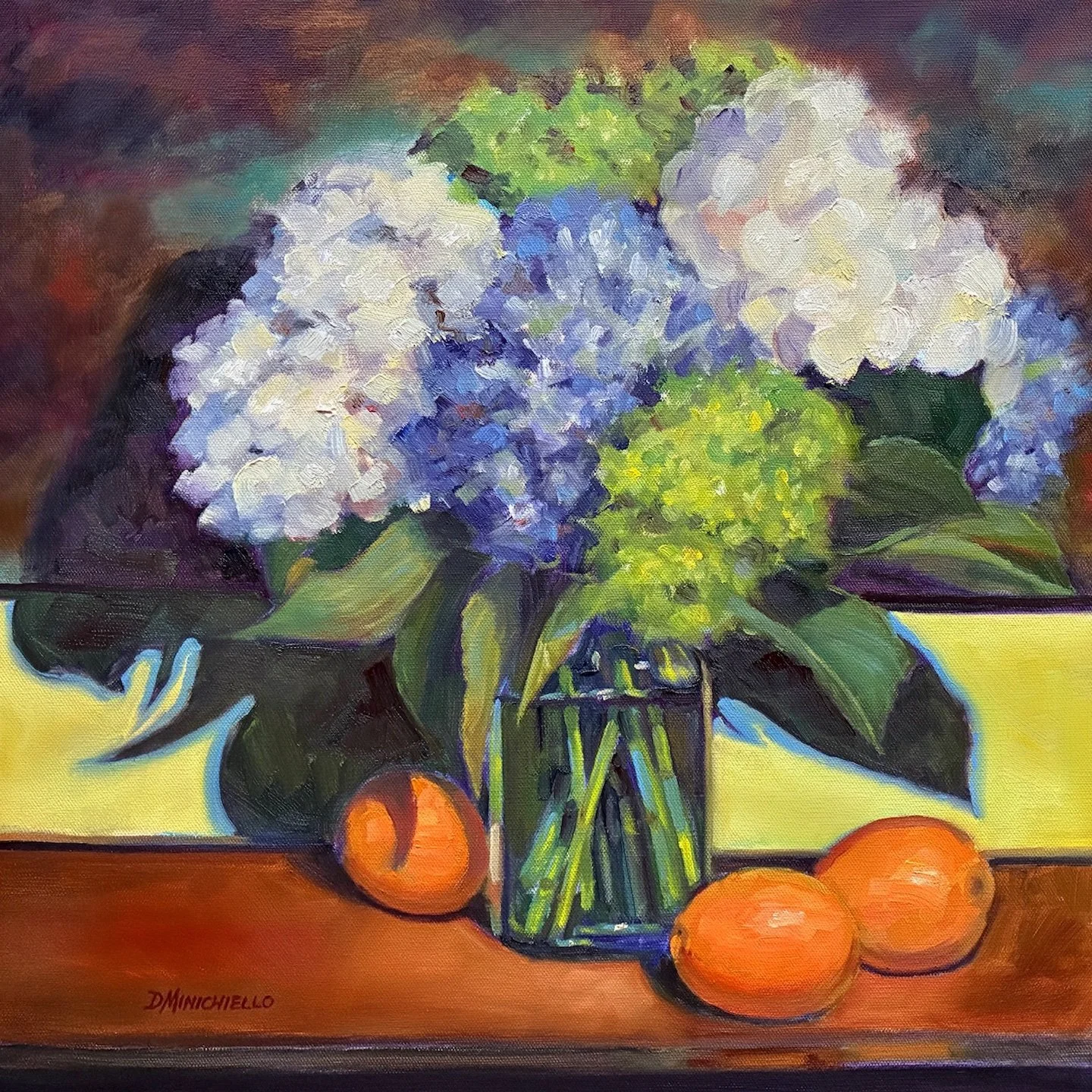 Hydrangeas and Oranges