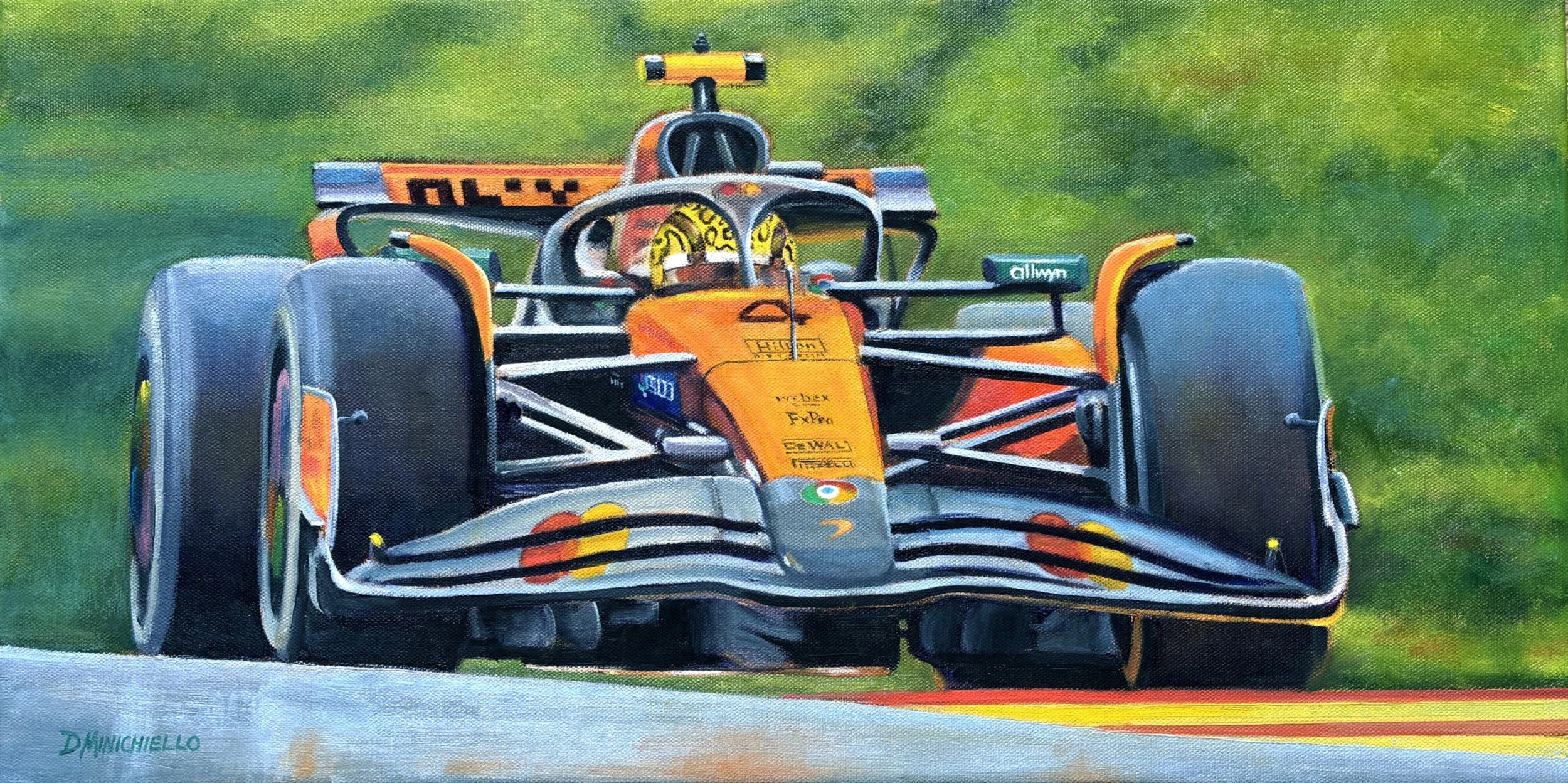 DMinichiello_2025 F1 Champion_12"x24"-Oil on Canvas_$1500.JPG
