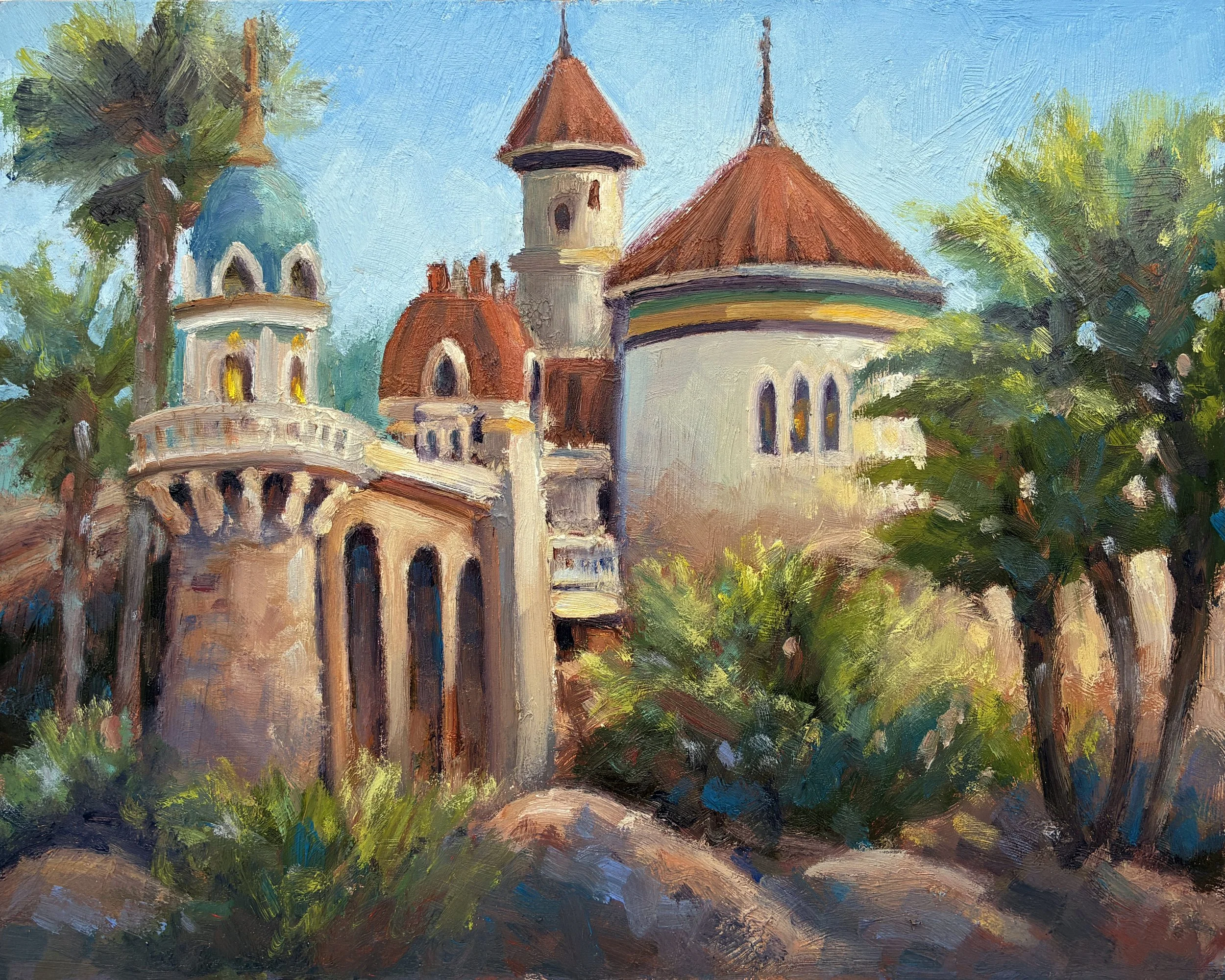 Prince Eric's Castle 8" x 10" Oil on Masonite Panel.jpg