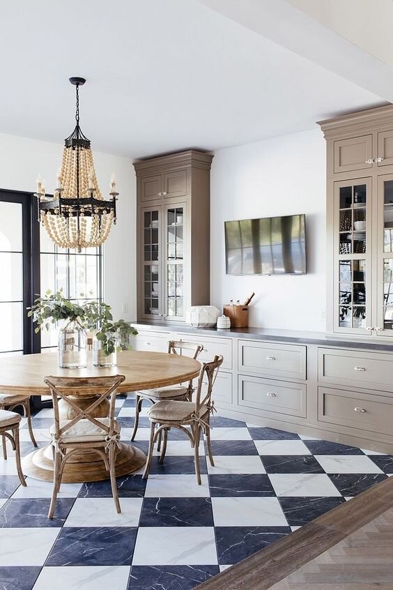 Work It: Classic Black & White Checkered Kitchen Floors Looking