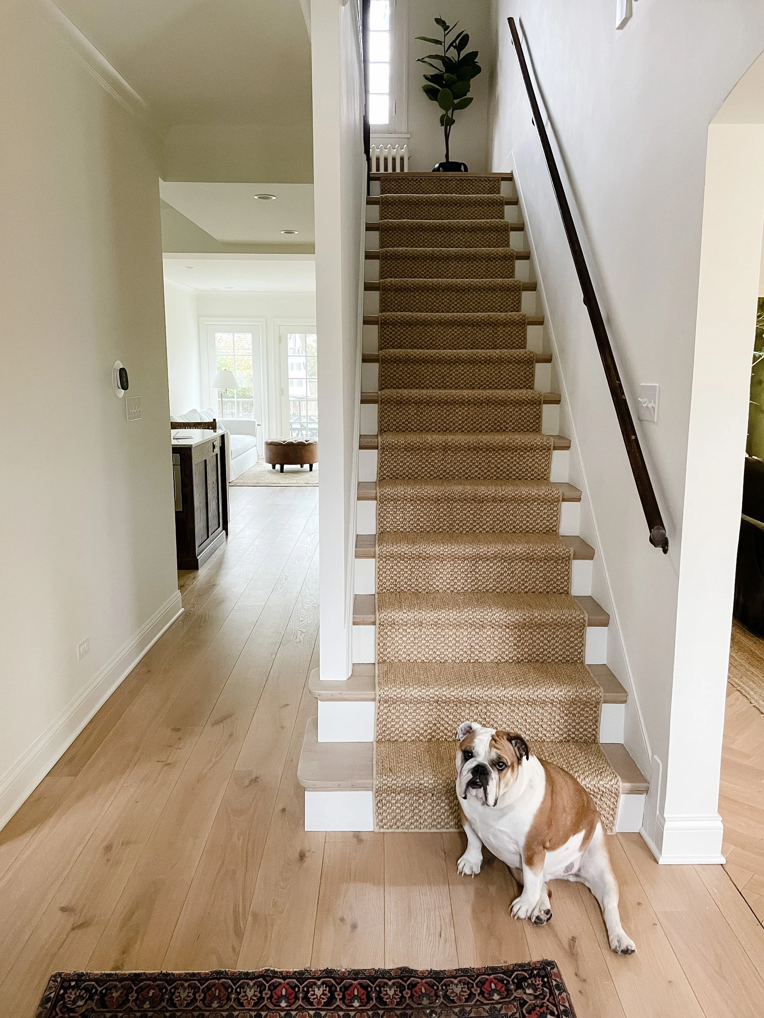 How to Measure and Install a Sisal Stair Runner We're the Whites