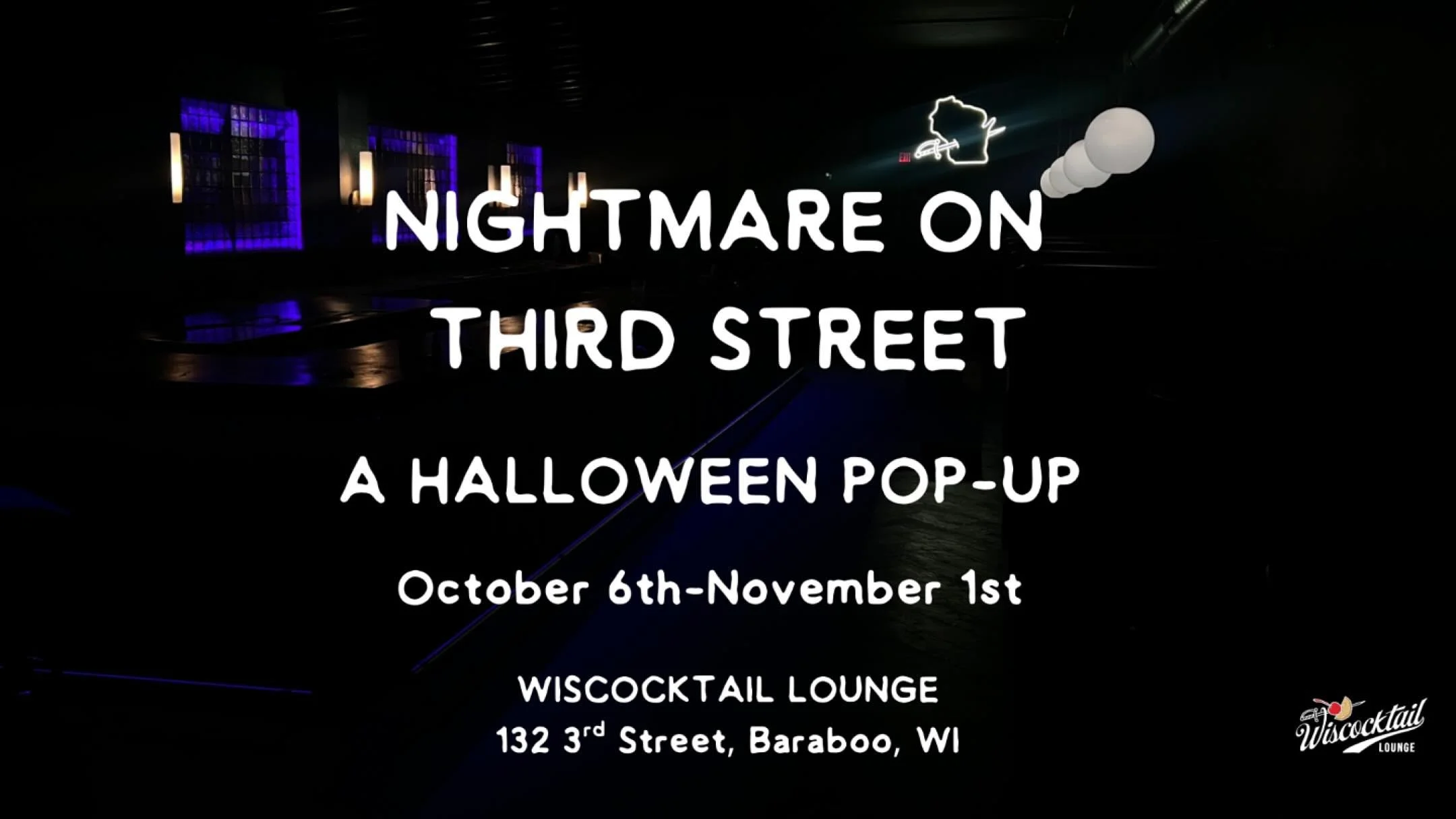 This October, Wiscocktail Lounge transforms into Nightmare on 3rd Street &mdash; a month-long Halloween pop-up bar filled with dark d&eacute;cor, immersive vibes, and cocktails inspired by the spirits of the season.

From October 6th through November
