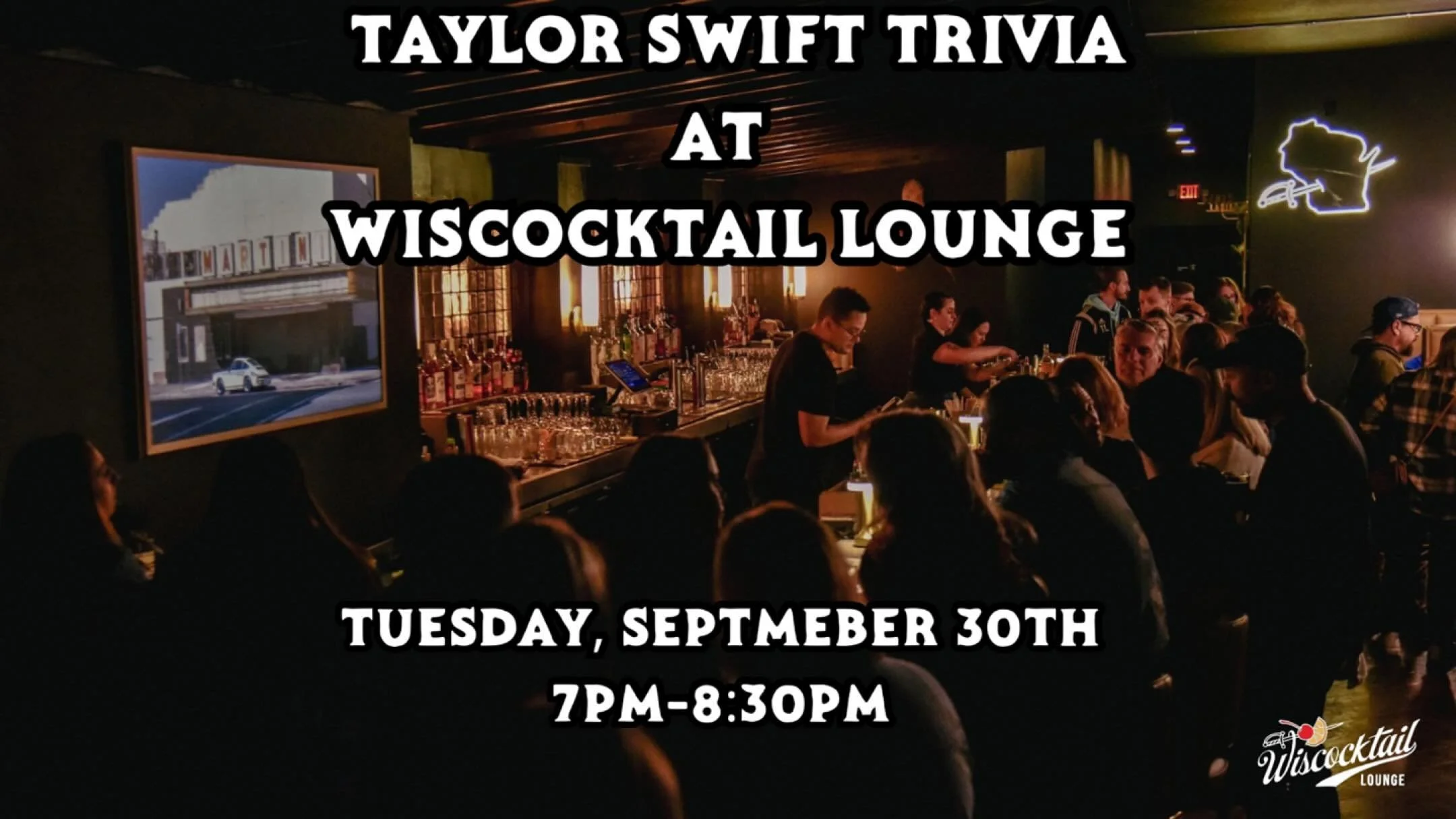 Swifties, it&rsquo;s time. ✨

Taylor Swift Trivia goes down TONIGHT at 7pm sharp at Wiscocktail Lounge. Two rounds, ten questions each, spanning every era&mdash;from Debut to TTPD.
Tonight&rsquo;s game will be hosted by our friend Seth Taft, with all