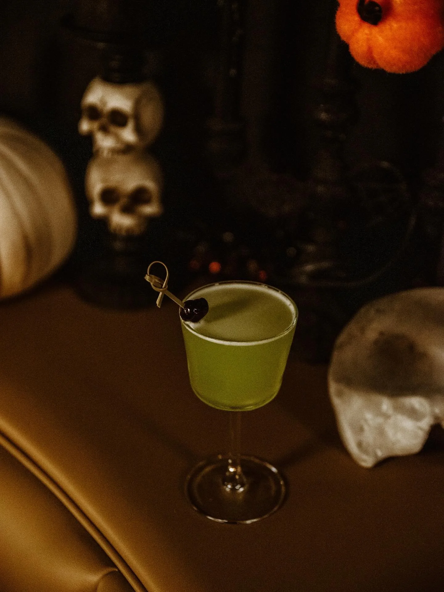 The drink that glows from beyond the grave. 💀
 Last Rites is neon green, dangerously bright, and available only through November 1 as part of our Nightmare on 3rd Street pop-up.

Vodka, Japanese Melon Liqueur, pineapple, lime, coconut, and a whisper