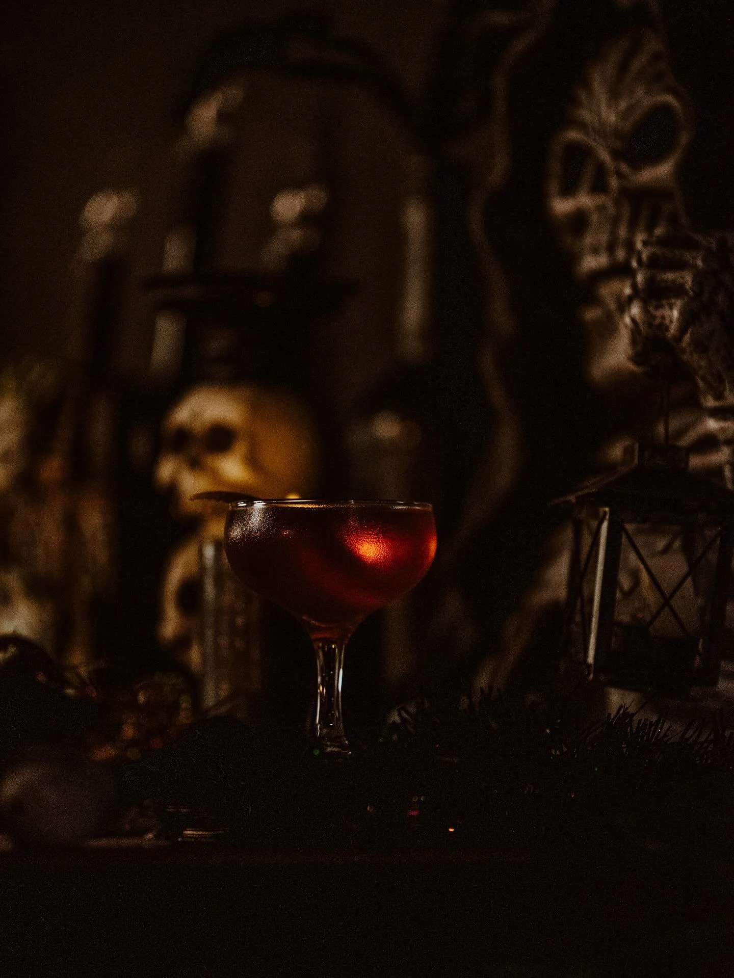RED RUM. 

Because sometimes the call is coming from inside the cocktail.

Aged Rum, Sweet Vermouth, Heirloom Alchermes, and Root Beer Bitters &mdash; a spiced rum Manhattan that&rsquo;s equal parts warmth and wickedness.

Part of Nightmare on Third 